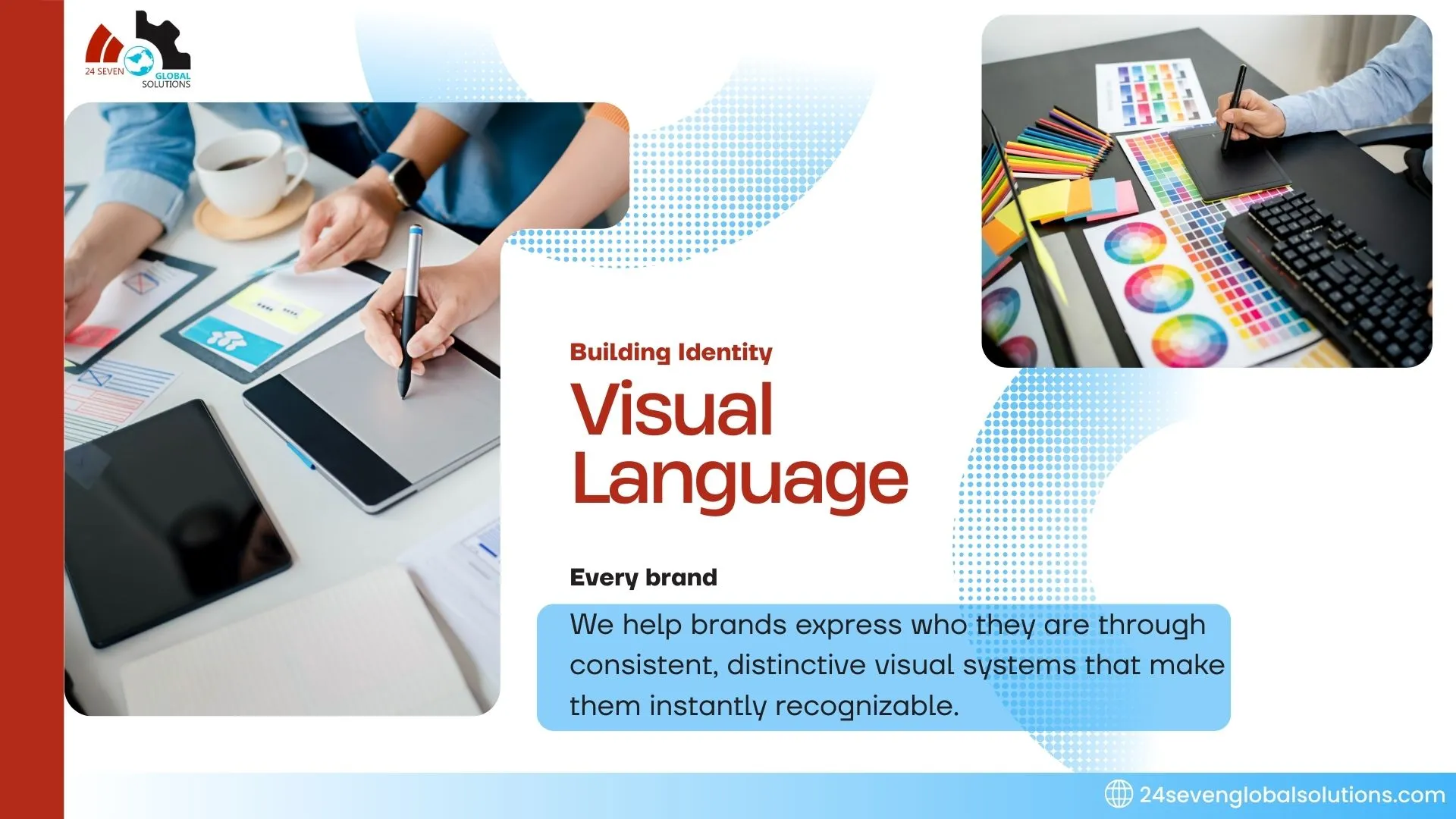 Brand identity and visual language development for modern businesses
