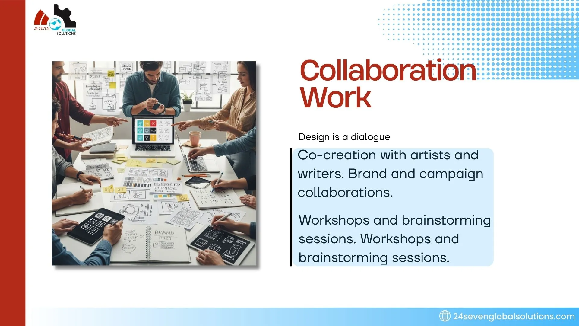 Collaborative graphic design projects with artists and creative teams