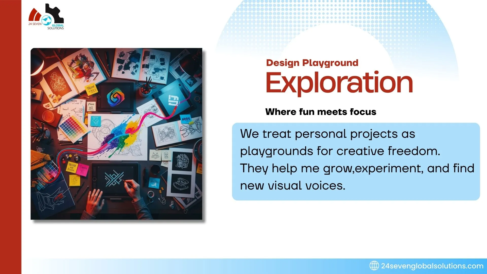 Experimental graphic design playground showcasing creative exploration